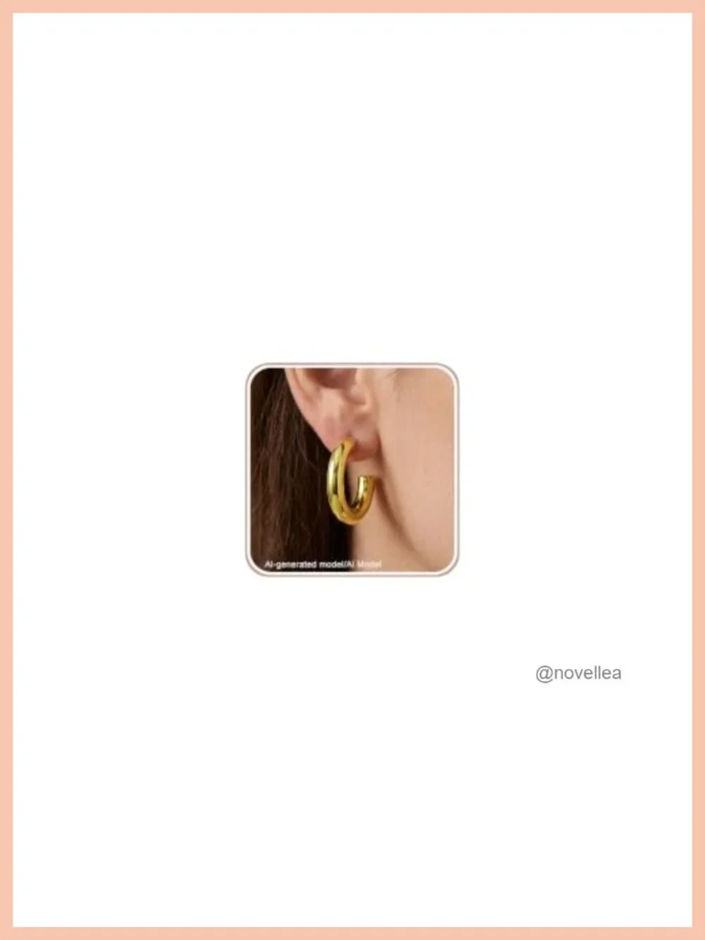 18K Yellow Gold Plated Chunky Hoop Earrings Hypoallergenic Lightweight for Women